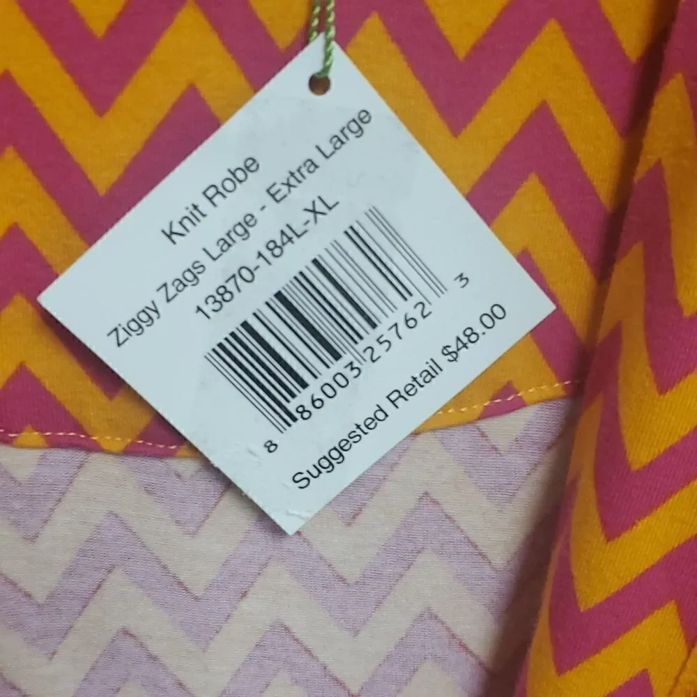‎VERA BRADLEY Knit Robe Ziggy Zags - Size L/XL